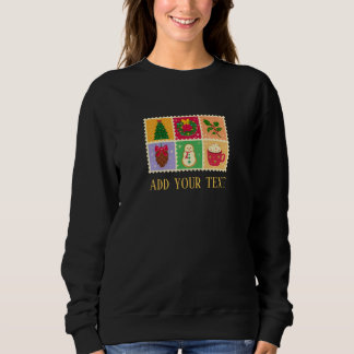 Sweatshirt à timbres de Noël personnalisés