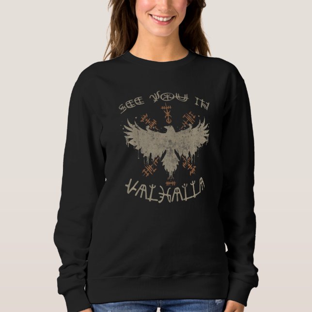 Sweatshirt À Valhalla Vegvisir Viking Vikings (Devant)