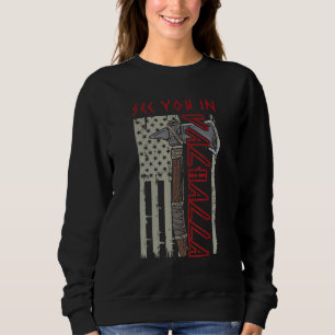 Sweatshirt À vous revoir à Valhalla Hache Viking Américaine D