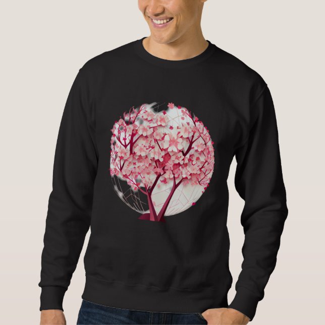 Sweatshirt A Zen Like Atmosphere with a Cherry Blossom Sphere (Devant)