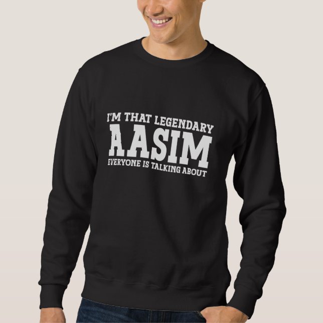 Sweatshirt Aasim Nom personnel Prénom Funny Aasim (Devant)