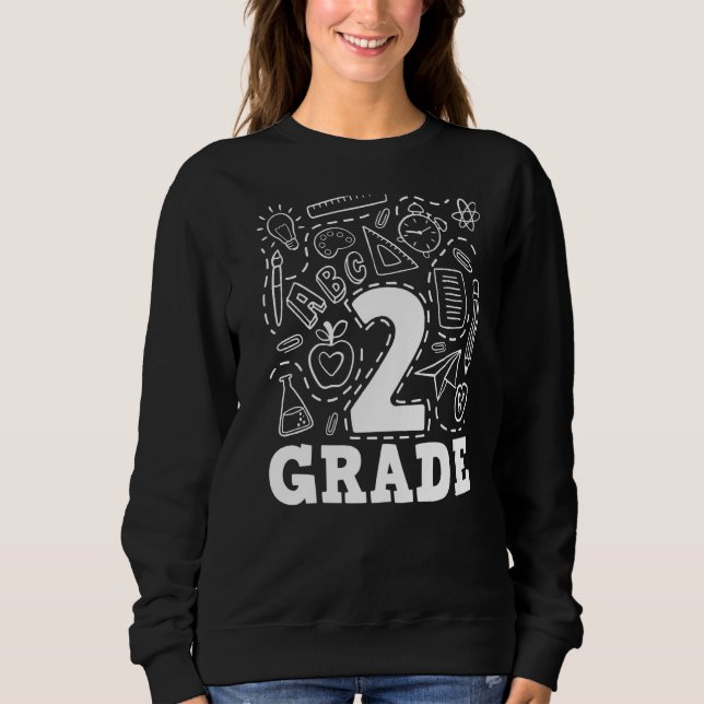 Sweatshirt Abcd Étudiant de deuxième année Joyeux premier jou (Devant)