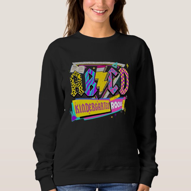 Sweatshirt ABCD Kindergarten Rocks Retour À L'École Pré K Sch (Devant)