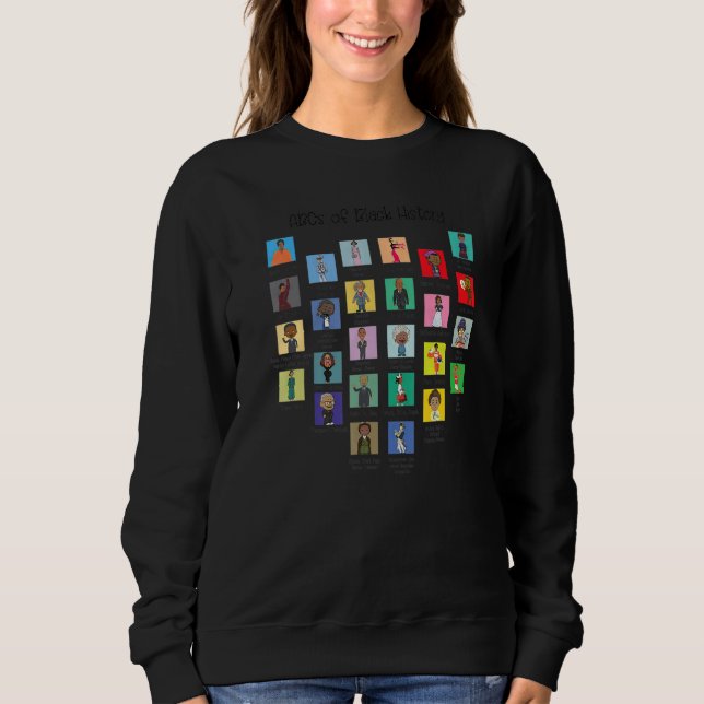 Sweatshirt Abcs De L'Histoire Noire Mois Fierté Femmes Hommes (Devant)