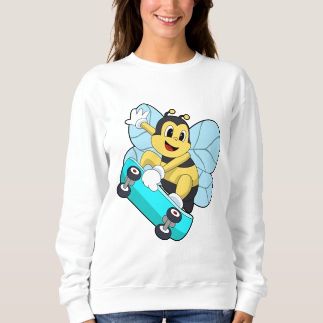 Sweatshirt Abee comme patineur avec skateboard (Devant)