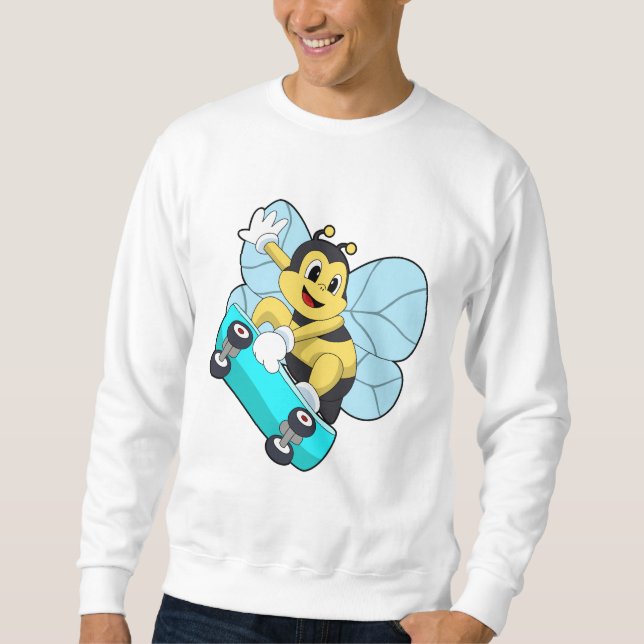 Sweatshirt Abee comme patineur avec skateboard (Devant)