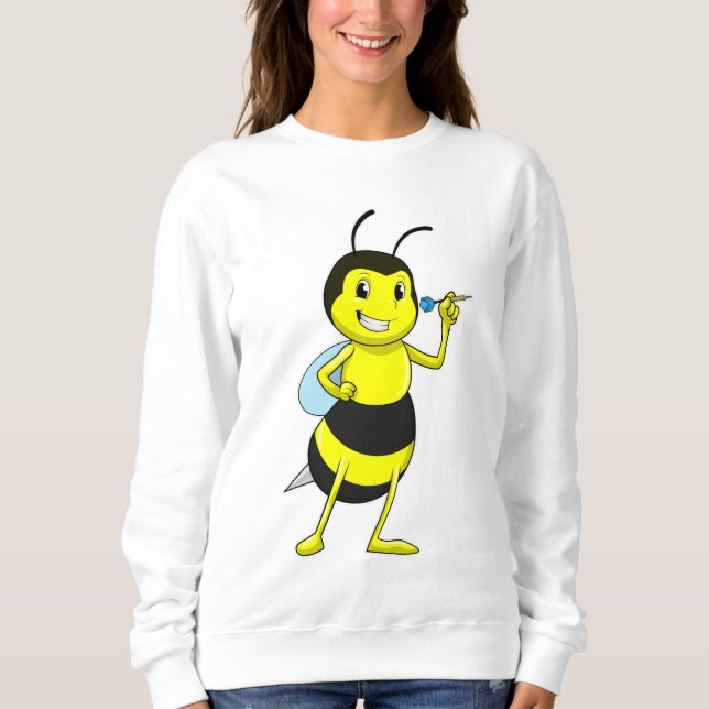 Sweatshirt Abeille aux fléchettes avec tarte (Devant)