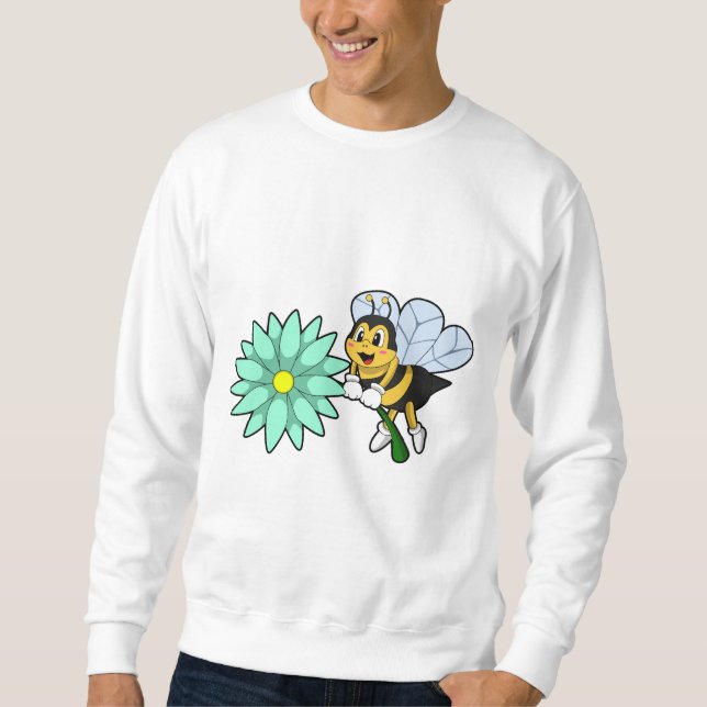 Sweatshirt Abeille avec fleur.PNG (Devant)