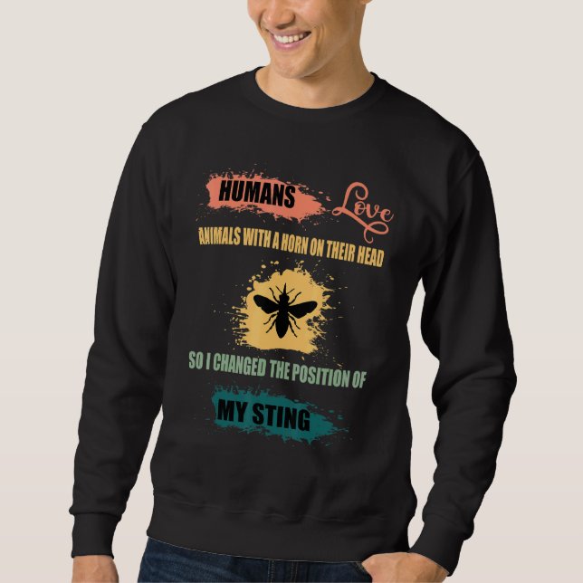 Sweatshirt Abeille Corn Bee Apiologiste Retro Beekeep (Devant)