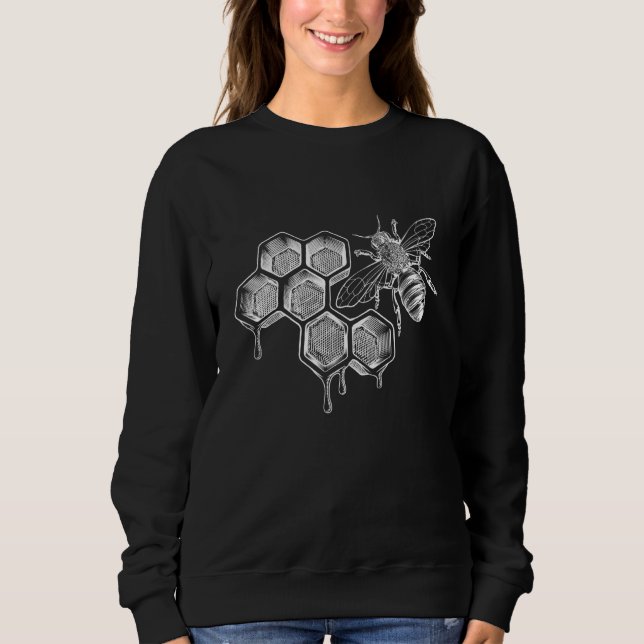 Sweatshirt Abeille d'apiculture rétro Vintage (Devant)