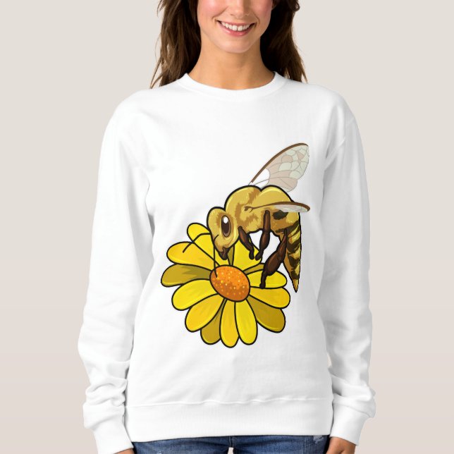 Sweatshirt Abeille en fleurs (Devant)