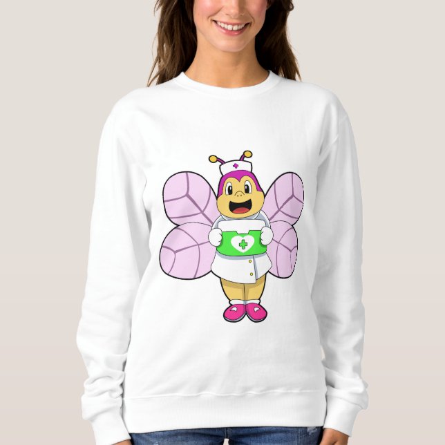 Sweatshirt Abeille en tant qu'infirmière avec trousse First a (Devant)