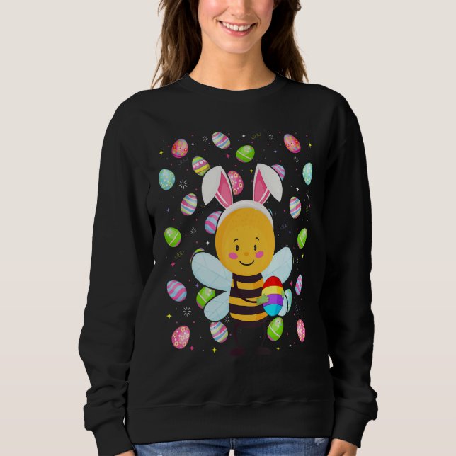 Sweatshirt Abeille Oeuf de Pâques Drôle Abeille Dimanche de P (Devant)