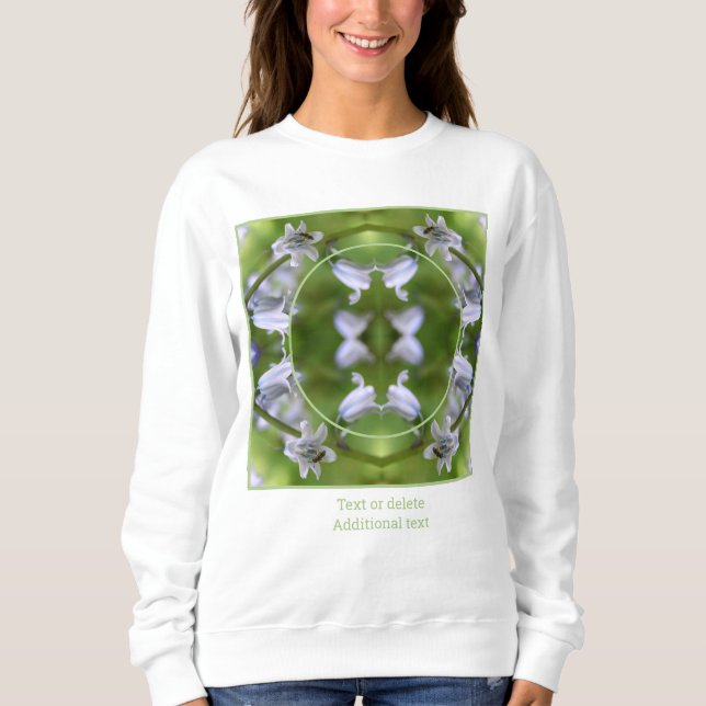 Sweatshirt Abeille Sur Bluebell Flower Frame Créez votre prop (Devant)