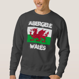 Sweatshirt Abergele, Pays de Galles avec drapeau gallois