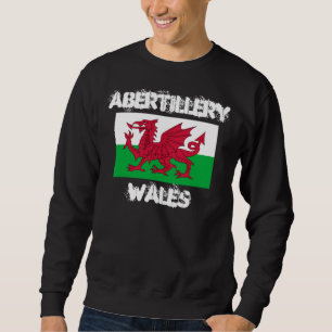 Sweatshirt Abertillerie, Pays de Galles avec drapeau gallois