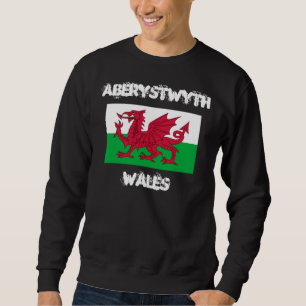 Sweatshirt Aberystwyth, Pays de Galles avec drapeau gallois
