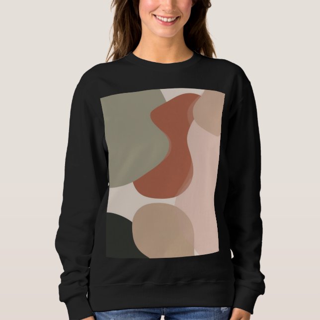 Sweatshirt Abstract Organic Blob Art – Modern Minimal (Devant)