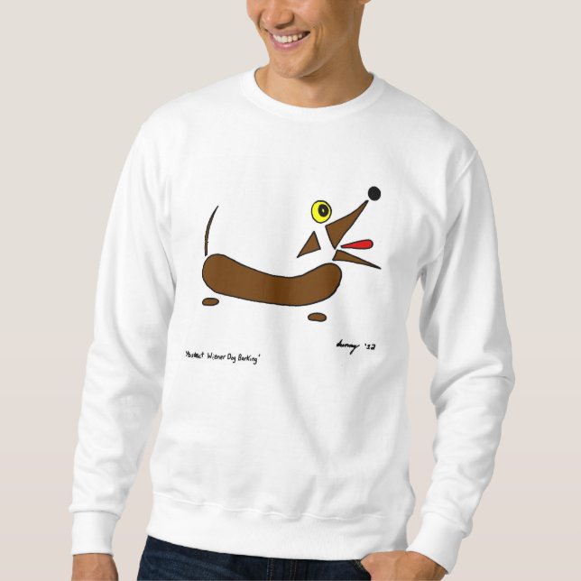 Sweatshirt Abstrait Wiener Dog Mens (Devant)
