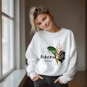 Sweatshirt Abstraite de Bridesmaid tropicale moderne