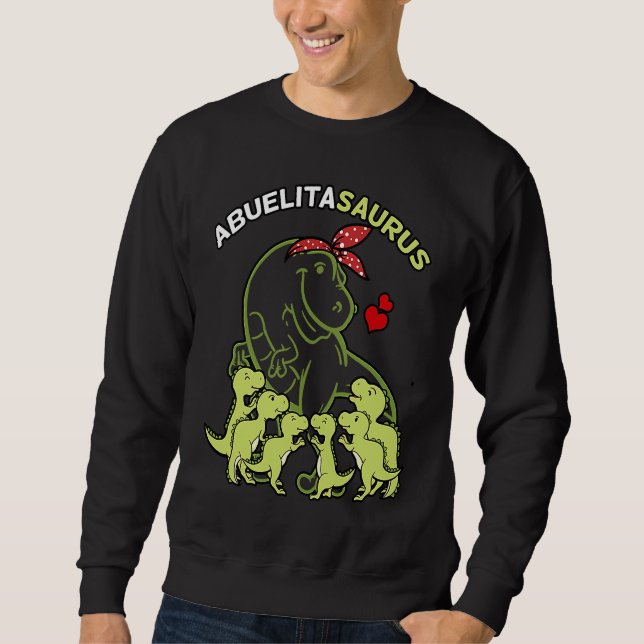 Sweatshirt Abuelitasaurus Abuelita 6 Kids Dinosaur Mother's D (Devant)