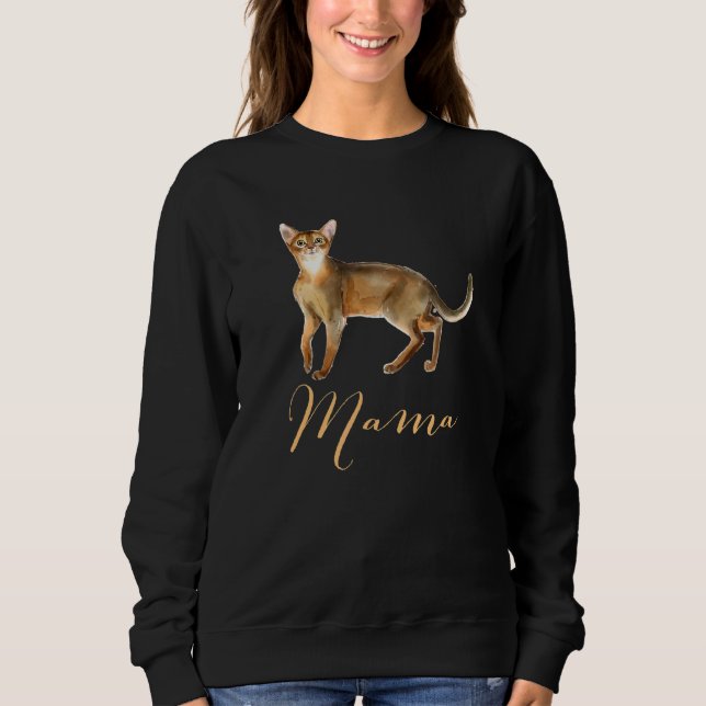 Sweatshirt Abyssinian Chat Mama Chat Maman Chat Maman Chat Mo (Devant)