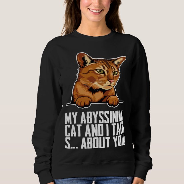 Sweatshirt Abyssinian mom  Abyssinian kitten  Abyssinians (Devant)