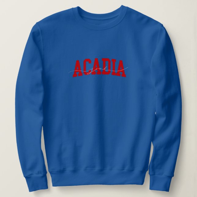 Sweatshirt Acadia girl university  (Design devant)