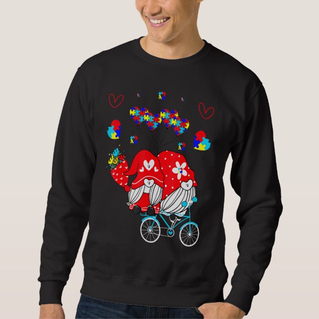 Sweatshirt Accept Understand Love Autism Awareness Gnome Vale (Devant)