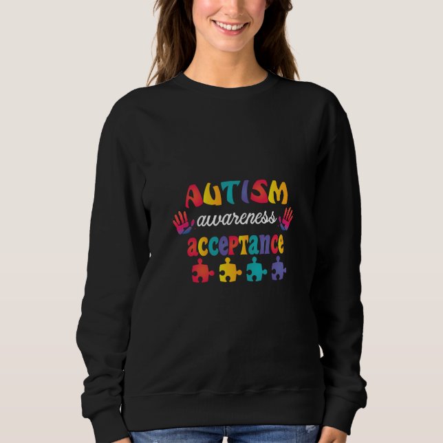 Sweatshirt Acceptation des sensibilisations sur l'autisme (Devant)