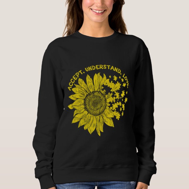 Sweatshirt Accepter Comprendre Les Enfants Autistes Soutenir  (Devant)