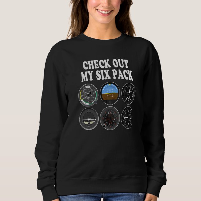 Sweatshirt Accessoire de six pack Pilote Aviation Volant Homm (Devant)