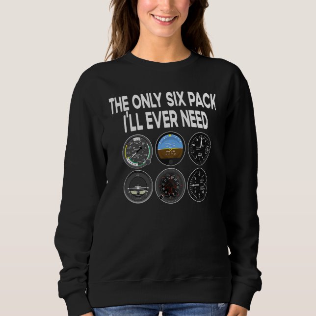 Sweatshirt Accessoire de six pack Pilote Aviation Volant Homm (Devant)