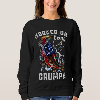 Sweatshirt Accompagné D'Être Un Grumpa 4 juillet Pêche Grand
