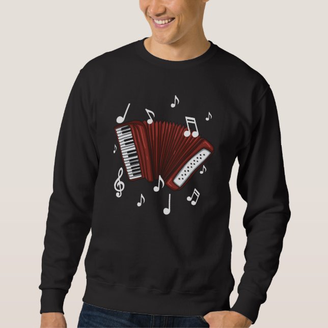 Sweatshirt Accordéon Music Note Design pour Accordioniste de  (Devant)