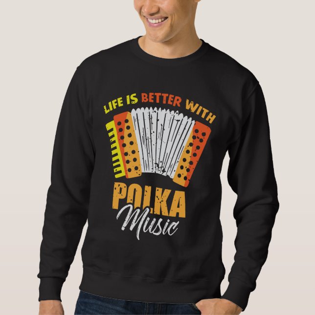 Sweatshirt Accordéon musical Polka Dancing polonais (Devant)