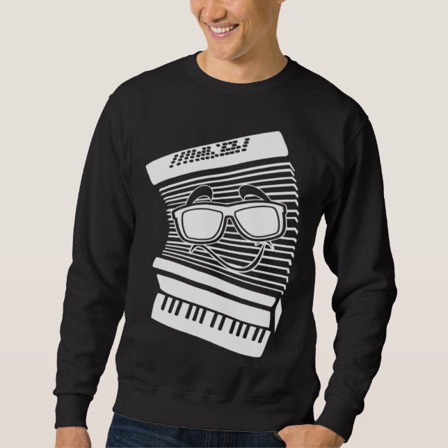 Sweatshirt Accordion Sunglasses Air Accordion Musician Accord (Devant)