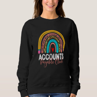 Sweatshirt Accounts Payable Clerk Leopard Rainbow Accounting