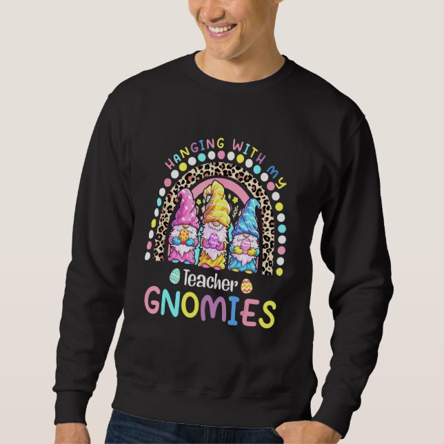 Sweatshirt Accroche Avec Mes Gnomies Enseignant Bunny Oeuf De (Devant)