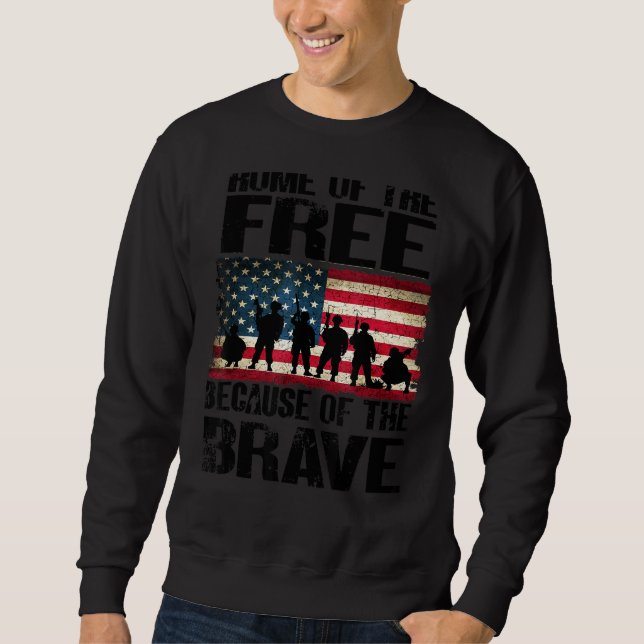 Sweatshirt Accueil De La Libération À Cause Du Brave Drapeau  (Devant)