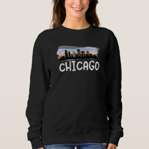 Sweatshirt Accueil de l'État de Chicago Illinois Centre-ville