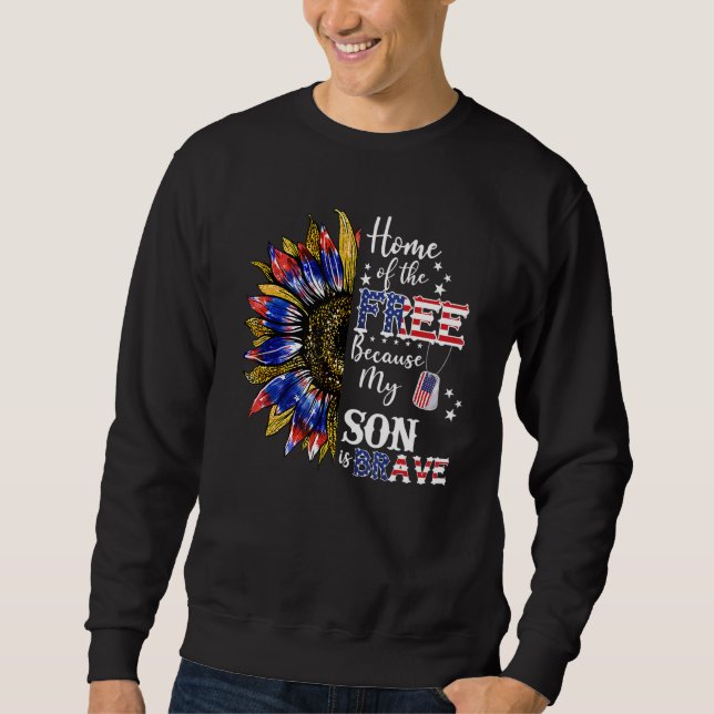 Sweatshirt Accueil Des Libres Parce Que Mon Père Est Courageu (Devant)