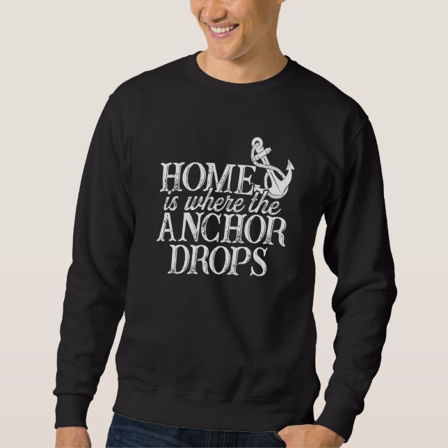 Sweatshirt Accueil est où l'ancre tombe Skipper Voile Boa (Devant)