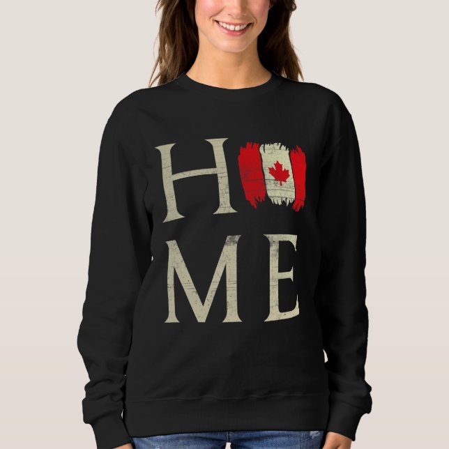 Sweatshirt Accueil Fête du Canada Maple Fier Drapeau canadien (Devant)
