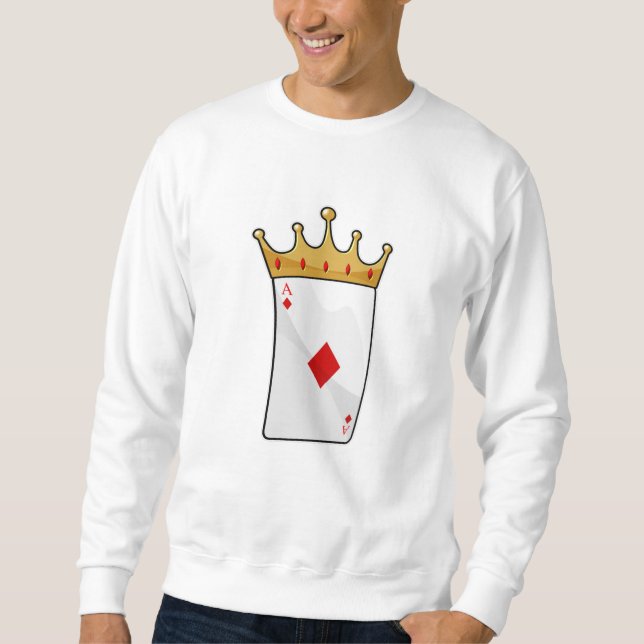 Sweatshirt Ace diamant avec Couronne (Devant)