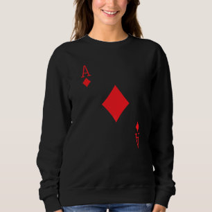 Sweatshirt Ace Diamonds Poker Texas Hold Em Deck Cartes Jouer