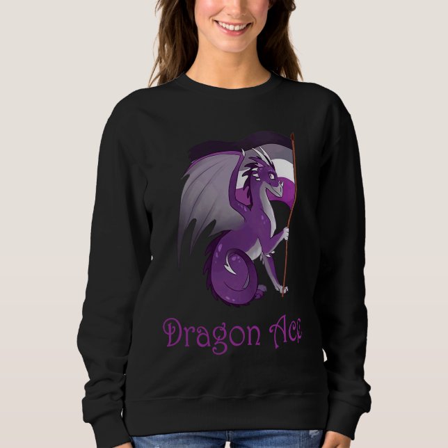 Sweatshirt ACE Dragon  Dragon LGBT asexué (Devant)
