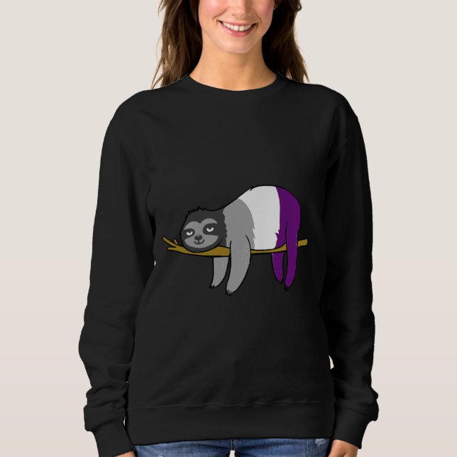 Sweatshirt Ace Fierté Sloth Asexuel (Devant)