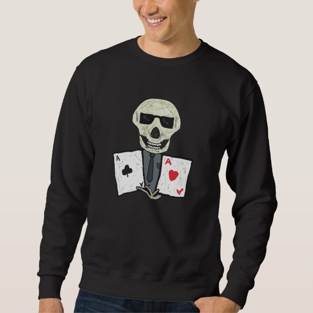 Sweatshirt Aces du joueur de poker (Devant)