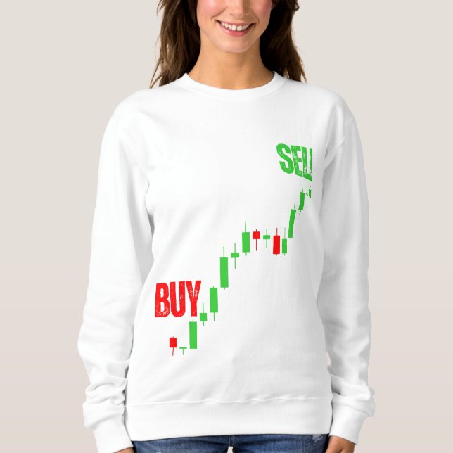 Sweatshirt Acheter Low Sell High Construit pour la règle Bull (Devant)
